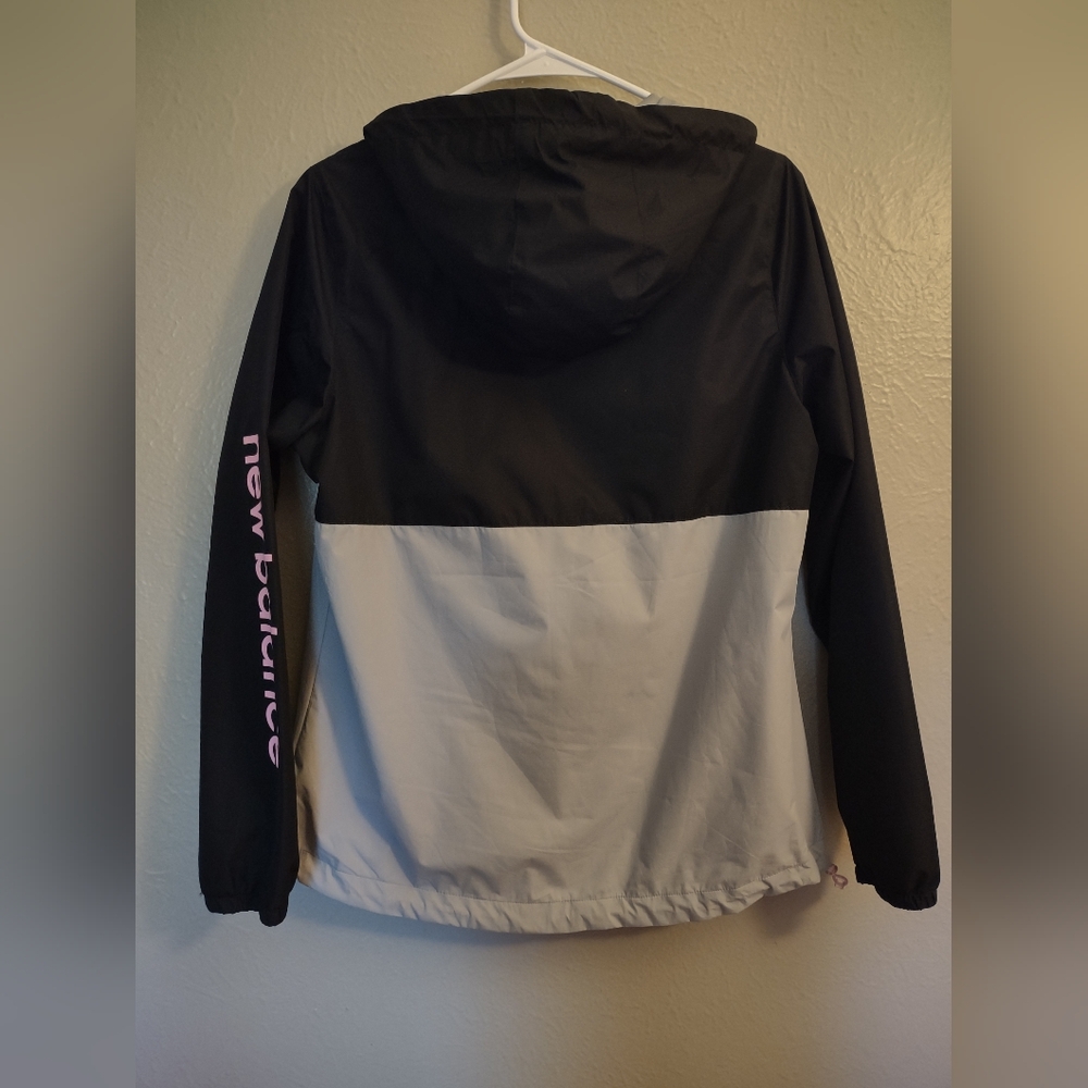 New Balance Hooded Fully Lined Color Block Windbreaker Jacket Size Medium - Picture 11 of 16